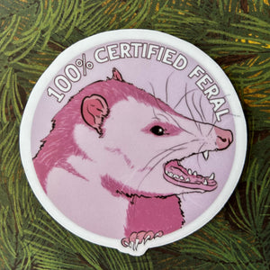 100% Certified Feral Sticker