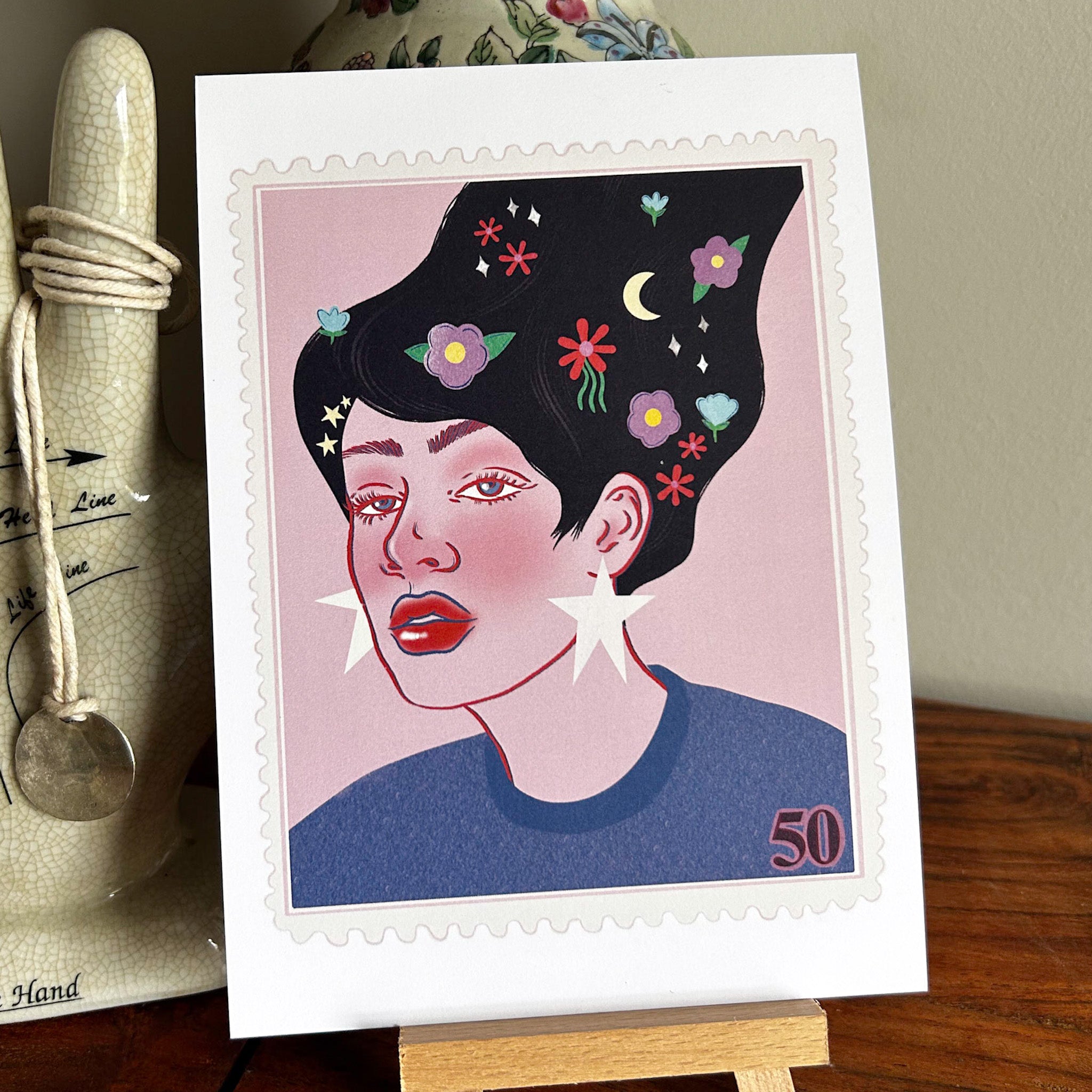 Femme Floral Stamp Print