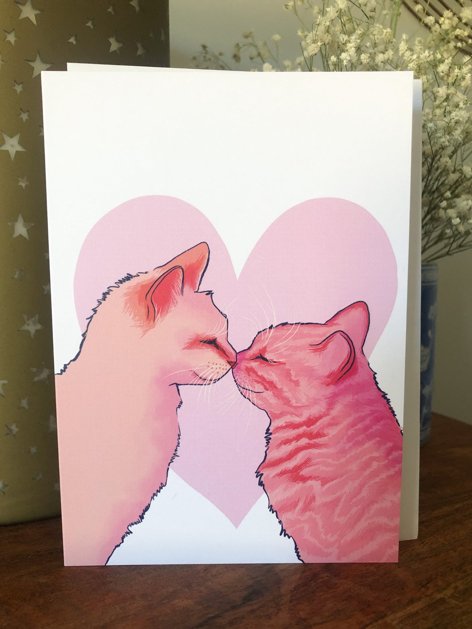 Kissing Cats Card