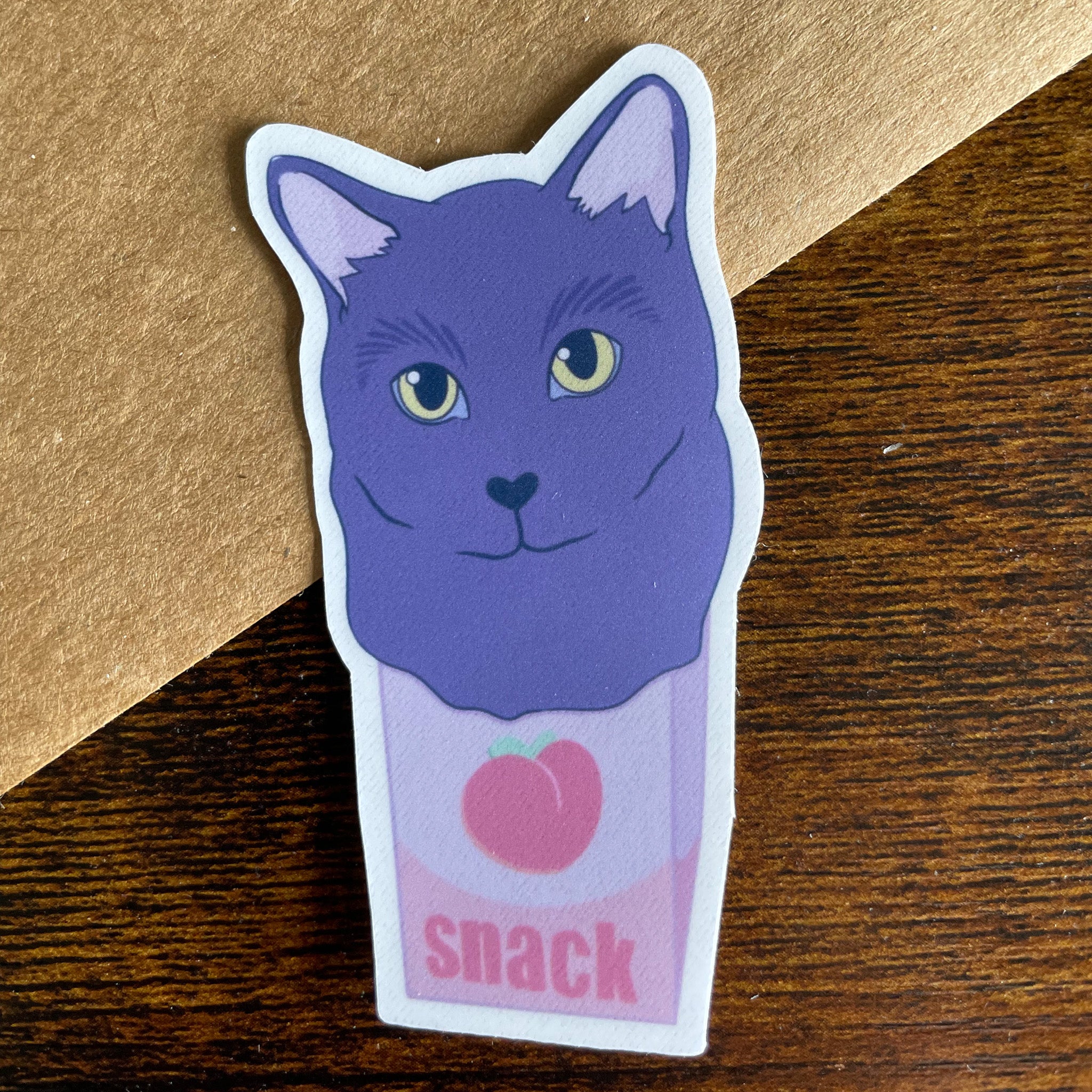 Cat in a Snack Box Sticker