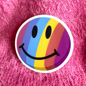 Rainbow Smiley Face Sticker